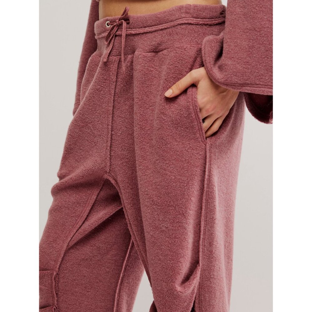 Free People Mauve Cozy Track Joggers - Picture 5 of 9